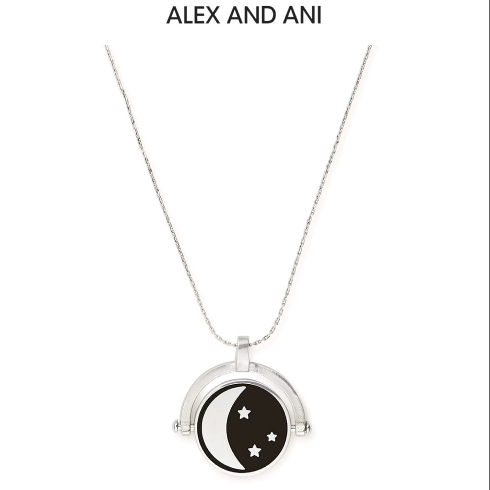 Alex and Ani Sun + Moon Charm Necklace